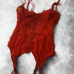 Red Lace Bodysuit